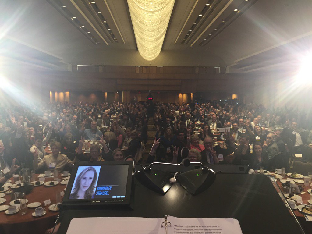Awesome shot from podium of #ALECinDC heroes flashing Victory sign for huge state wins. It was an honor to speak.