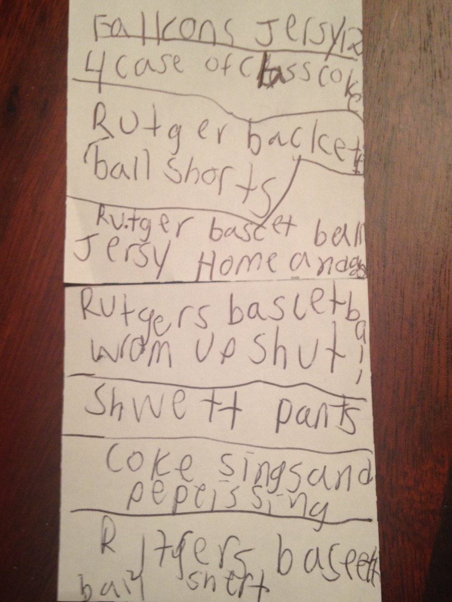 SWrublevski's tweet photo. @RutgersMBB Our son's Christmas list to go with his basketball season ticket #hebleedsscarlet #hemisspelledsomewords #hopesantacanfinditall https://t.co/1EuuDz2E2I