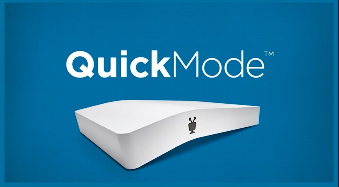 TiVo's tweet image. #QuickMode lets you watch the morning news 30% faster, so can stay up-to-date and get to work on time. bit.ly/2gWt1Oc