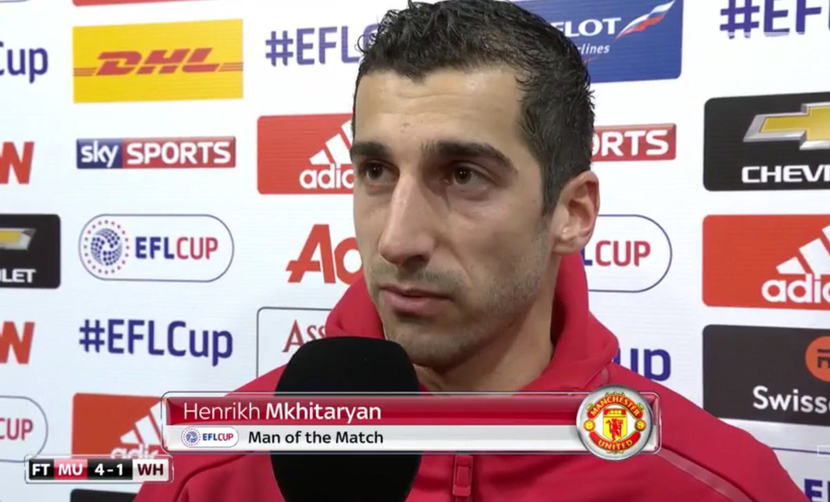 SkySportsStatto's tweet photo. Man of the match, @ManUtd's Henrikh Mkhitaryan
59 touches
46 passes, 94% accuracy 
7 key passes
2 assists, his 1st for the club https://t.co/GQ9NieHq9s