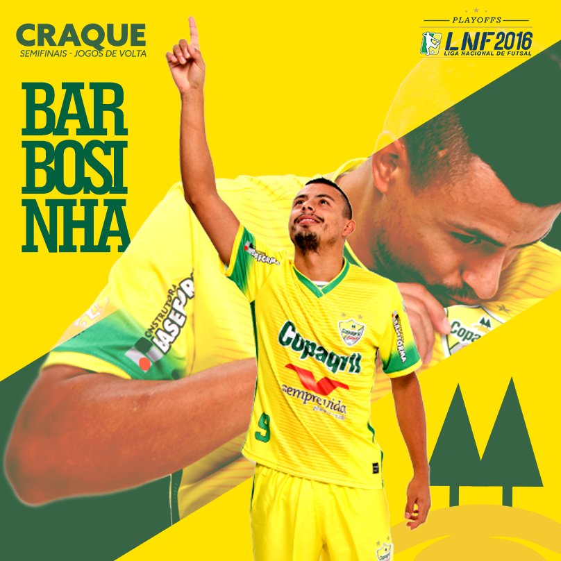 lnfontime's tweet photo. Barbosinha fez gol e deu muito trabalho para o adversário no último jogo da @FutsalCopagril
#CraquedaRodada
#PlayoffsLNF2016 🏆 https://t.co/PQK8vcQjRN