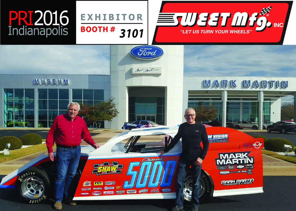 Come visit Mark @markmartin and Larry Shaw with his 5000th chassis in our Booth @prishow . December 9th Noon -2p.m. Booth 3101 #car5000