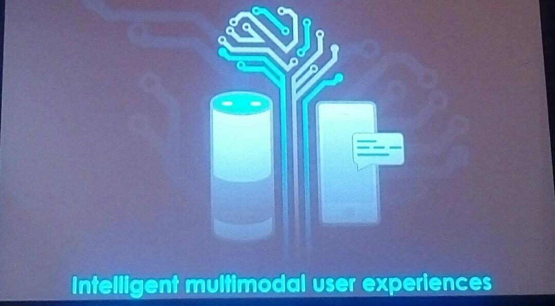 AWSEvents's tweet photo. Amit discusses how to make it easier to have engaging experiencing with Mobile using services like Amazon Lex & Mobile Hub #reInvent #MBL201 https://t.co/qvBcVtBewy