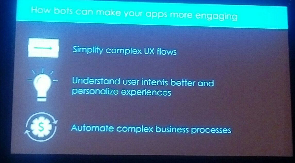 AWSEvents's tweet photo. Amit discusses how to make it easier to have engaging experiencing with Mobile using services like Amazon Lex & Mobile Hub #reInvent #MBL201 https://t.co/qvBcVtBewy