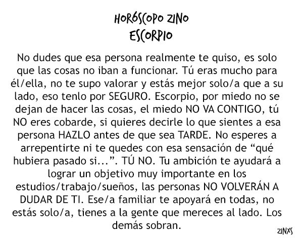 zinos__'s tweet photo. #HoróscopoZino #Escorpio
Parte I &amp; II https://t.co/1NBZ6mwvIw