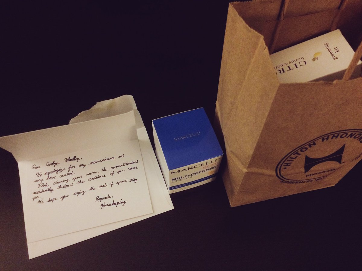 Little gestures go a long way (especially when they didn't even break my face cream jar). Thank you <a href="/doubletree/">DoubleTree by Hilton</a>! #qualityservice