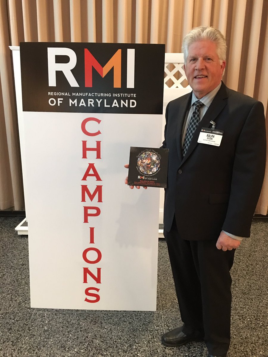 mweglein's tweet photo. Congrats to Ralph Olson @sollerspt for being named a Champion of MD Manufacturing by the @RMIofMaryland tonight @martinswest @CTE_BaltCoPS https://t.co/jtNcurIsp1