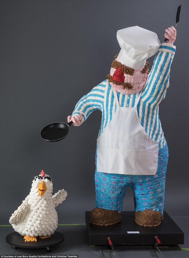 TheMuppets's tweet photo. When The Swedish Chef saw this sculpture at @TheAVAM, he enthusiastically said, “Yah flört dâh hùmee!” Translated, this means he loves it! https://t.co/fyPfucl32z