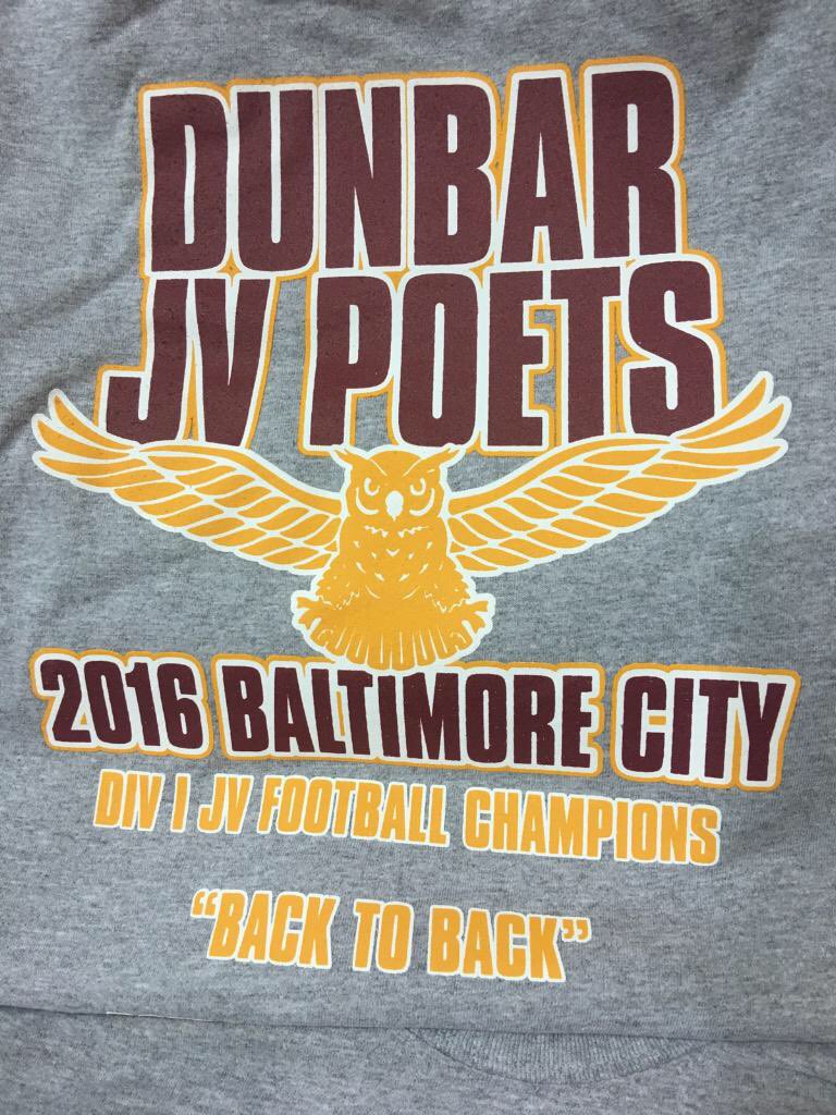 PLDHS414's tweet photo. The t-shirt says it all: Division 1 JV Football 🏈 🏆Champions #BackToBack! #DunbarPoets #PoetPride #PPO3 @AthleticsDunbar @Football_Dunbar https://t.co/d75ze4r1gF