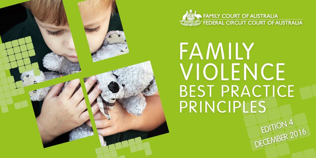 Federal Circuit Court &amp; Family Court have released the 4th edition of the Family Violence Best Practice Principles. federalcircuitcourt.gov.au/wps/wcm/connec…