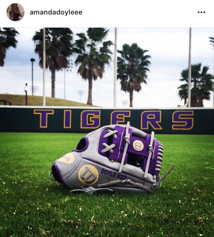 LSUQuinlanDuhon's tweet photo. The Tigers received their new gloves today. Which one is your favorite? 
Tag a friend! 
#MadeForLSU #GeauxTigers https://t.co/RJmQYd32Gq