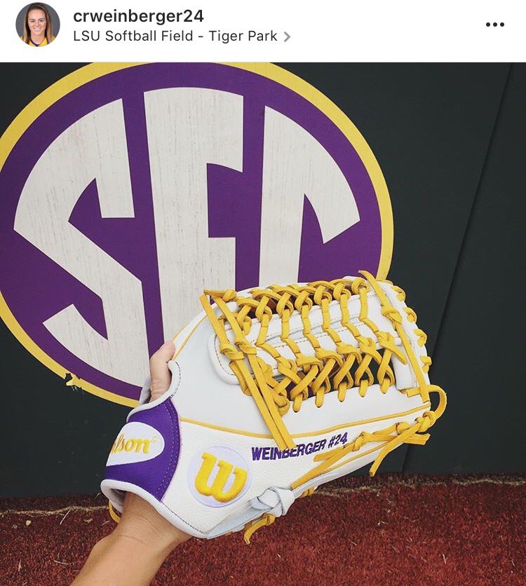LSUQuinlanDuhon's tweet photo. The Tigers received their new gloves today. Which one is your favorite? 
Tag a friend! 
#MadeForLSU #GeauxTigers https://t.co/2CKDpW3Nlb
