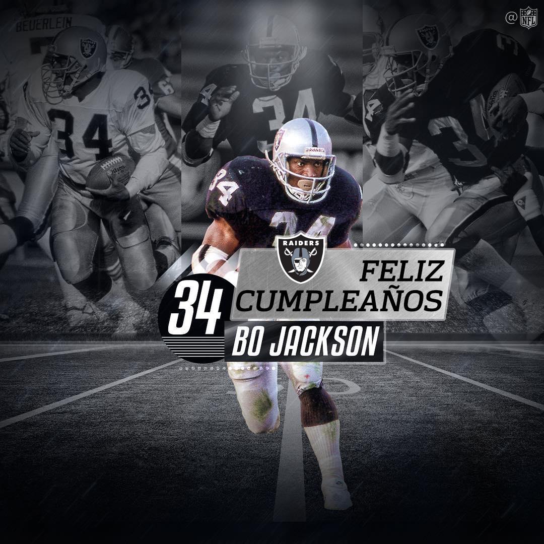 nflmx's tweet photo. ππ Β‘Γnete a nosotros para desearle un Feliz CumpleaΓ±os a @BoJackson!ππ #HBDBo https://t.co/NAzrkQPuas