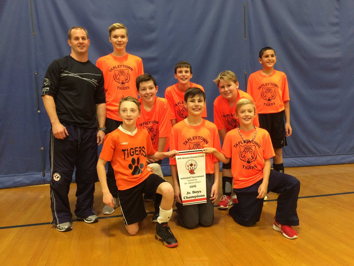 kooch78's tweet photo. Big Tournament win for Tapleytown Jr Boys volleyball team. Let's go Tigers! https://t.co/AM1YLOh62a
