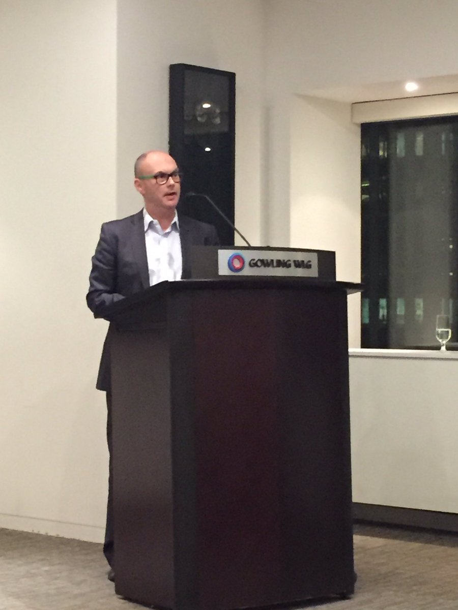 CFLSE_Toronto's tweet photo. UK Consul General in Toronto @KevMcGurganFCO wraps up our evening. He says Britain is leaving the EU, not Europe. #brexit #cflse https://t.co/fUSJsJsL2i
