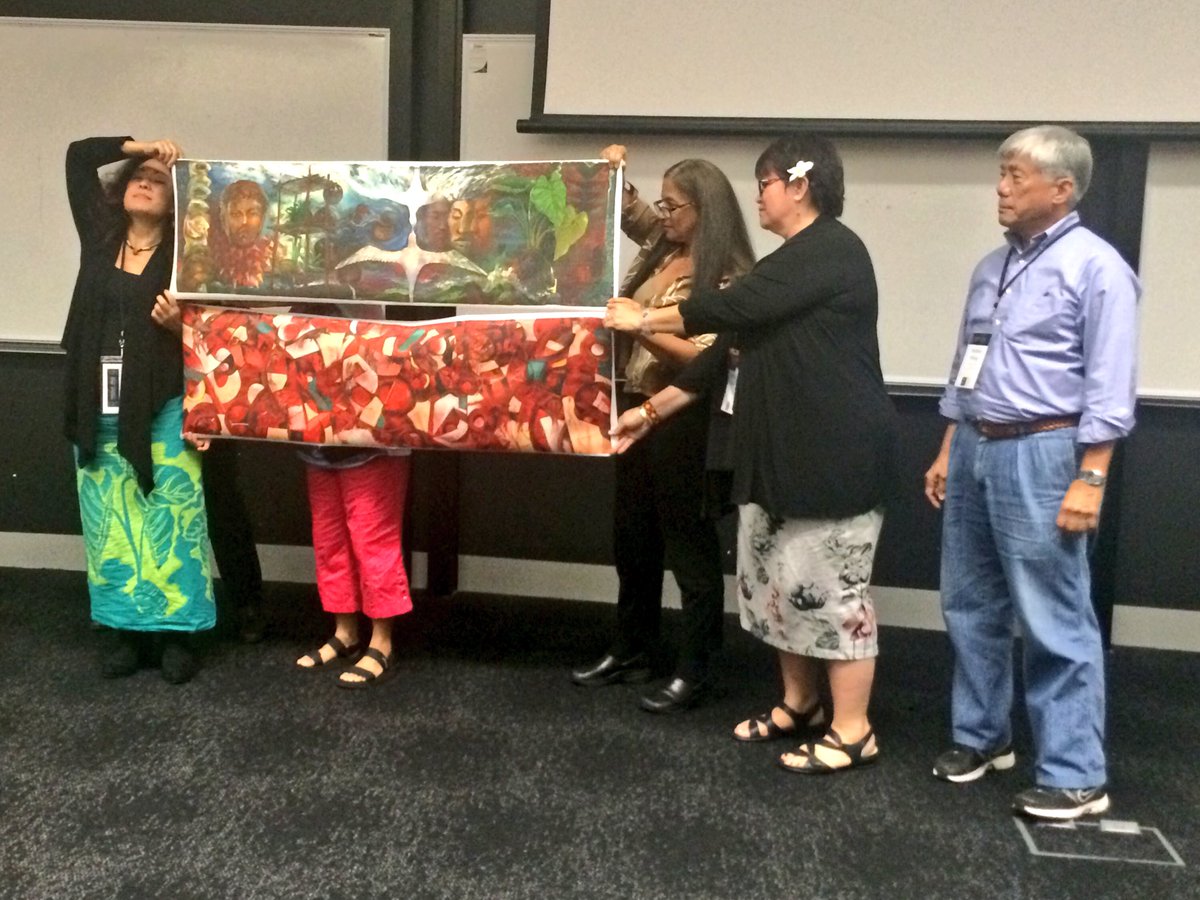 Incredible gift from 'Ahahui o nā Kauka to <a href="/TeOhuRata/">Te ORA</a>. #PRIDoC2016