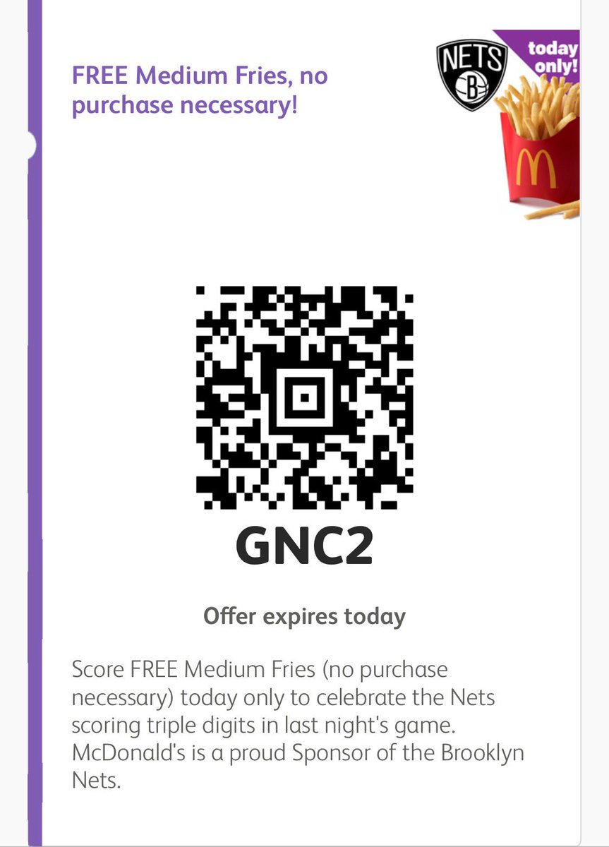 ACoinderella's tweet photo. Did you pick up your free fries from McDs? #ilovefreefood https://t.co/OV31M3vvf5