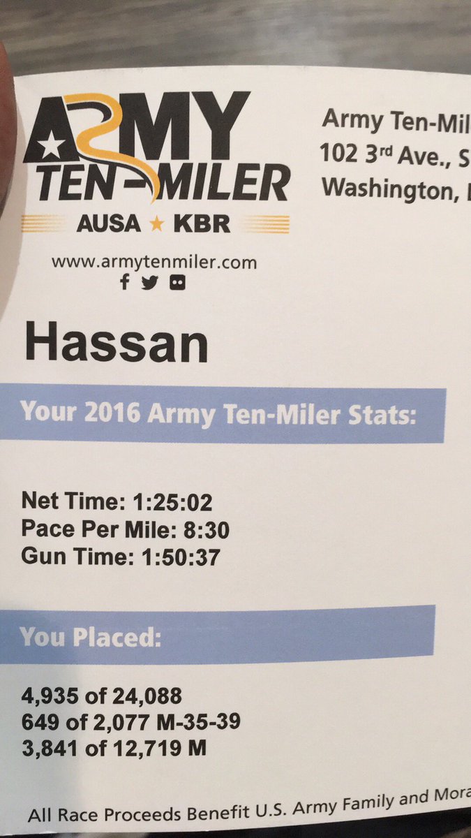 KicksDiamond's tweet photo. @NikeRunning these stats from the @ArmyTenMilerATM is all because of y'all. Thank u!! #NRC #NikeRunning #ATM2016 https://t.co/1FBEEopRci