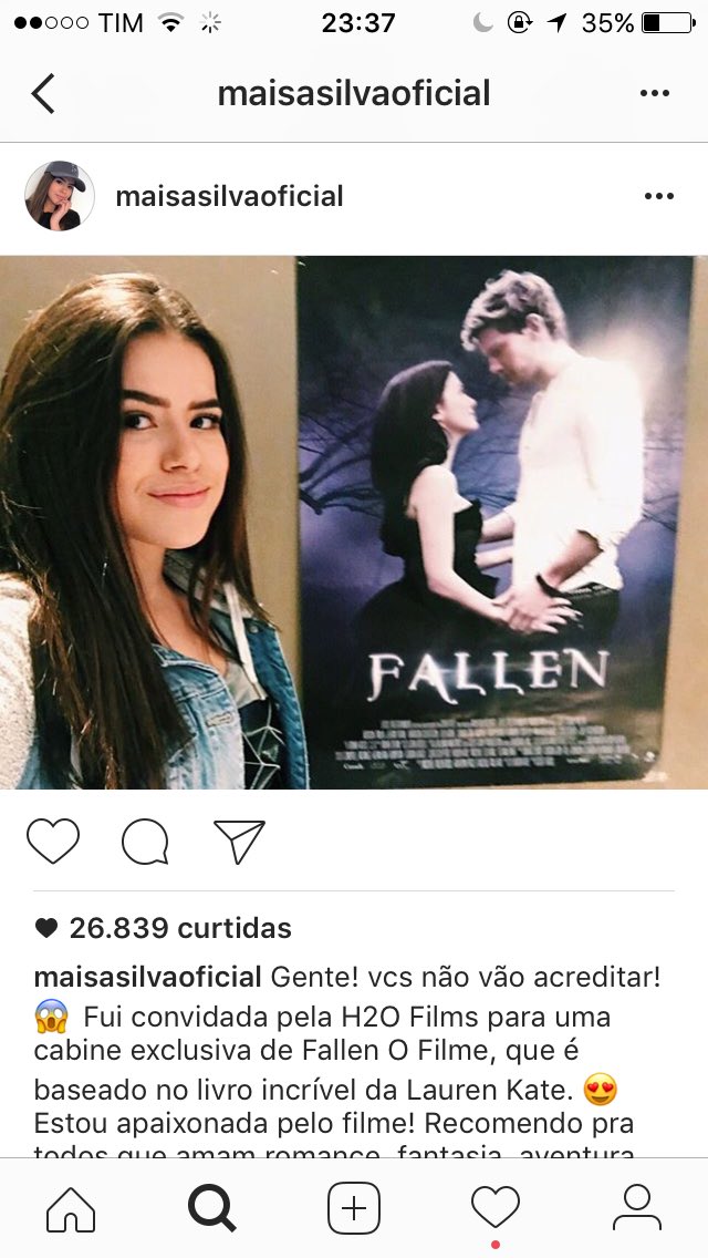 surprisefallen's tweet image. TÔ GRITANDO COM A MAISA NOSSA DIVULGADORA DE FALLEN MOVIE