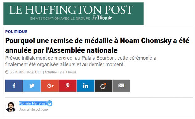 [Chomsky] Romain Herreros illustre les méthodes de travail du journalisme actuel bit.ly/2gMw4nM