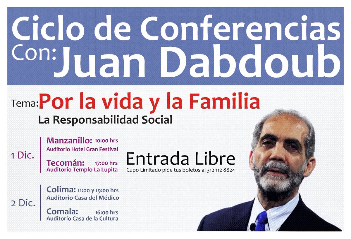 confamiliamx's tweet photo. Colima (Manzanillo, Tecoman, Colima, Comida) los invitamos al ciclo de conferencias 1 y 2 de Diciembre #xlavida #xlafamilia https://t.co/7PR410POnL