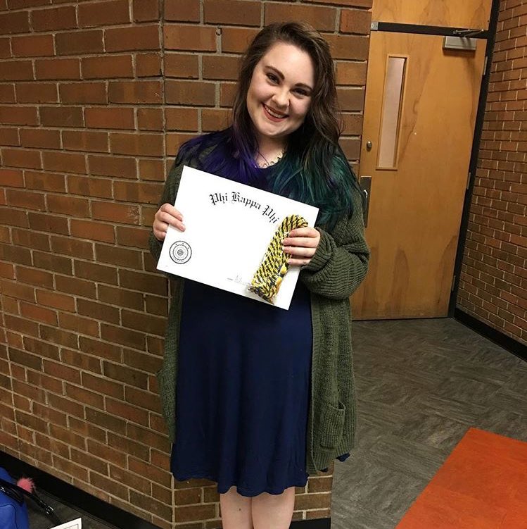 Congratulations to our sister Adrienne on being inducted into ΦΚΦ Honor Society. We're so proud of you!