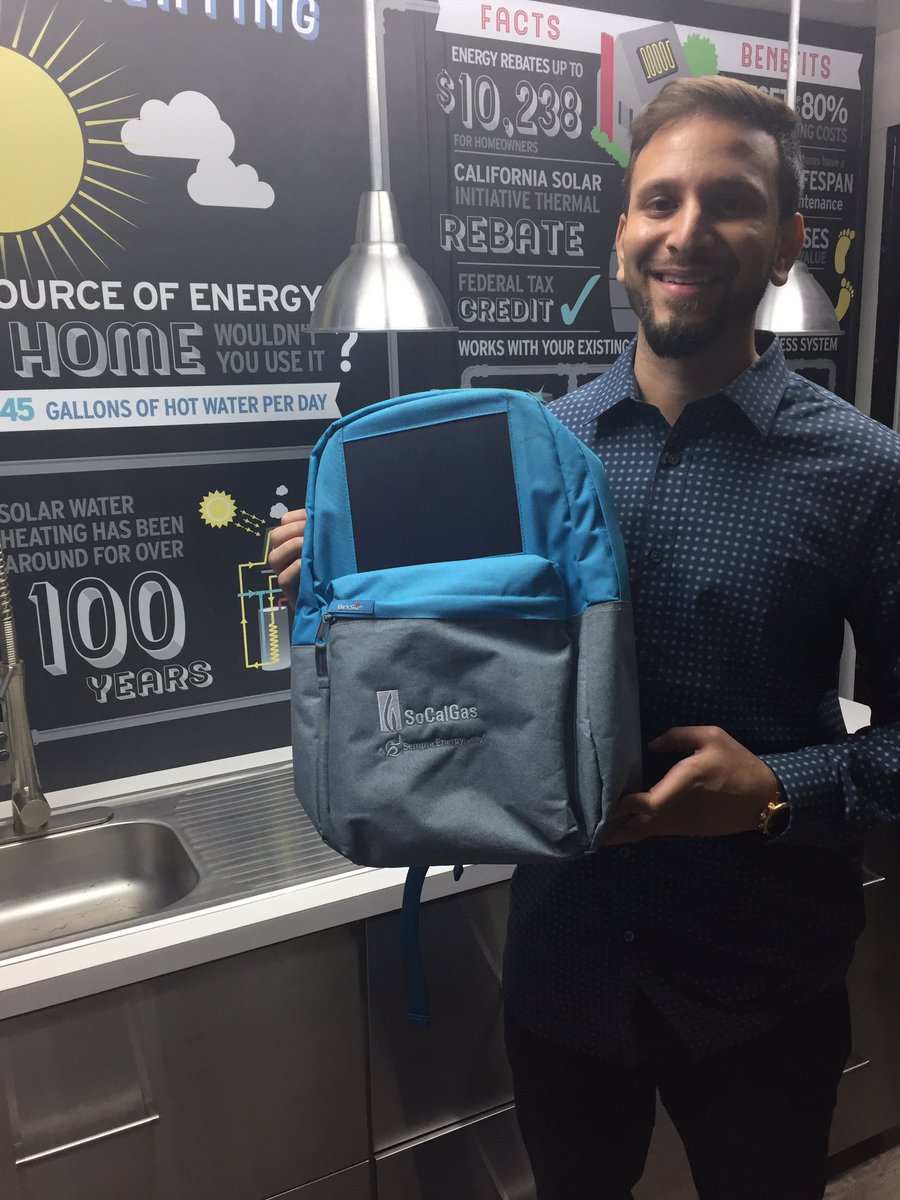 anish08's tweet photo. @socalgas #SoCalSolarista

Wicked solar-powered backpack! https://t.co/5tlh7Izr2o