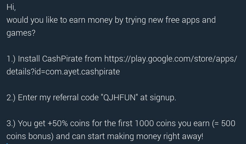 CurvaSud_889's tweet photo. @CashPirateCash #money #moneyonline #makemoneyonline #DecemberWish #nusantarabersatu #cashpirate #rewards #dollar #paypal https://t.co/q7K0fUH24b