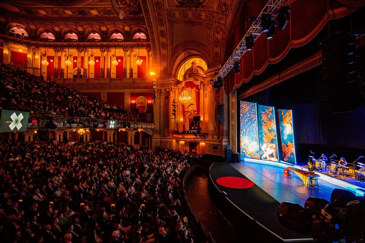 mariafinkperc's tweet photo. This fall we transformed the Boston Opera House w projected visuals, marimba, and LOTS of drums for @TEDxCambridge! #masarystudios #tedx https://t.co/3mteFgsFPE