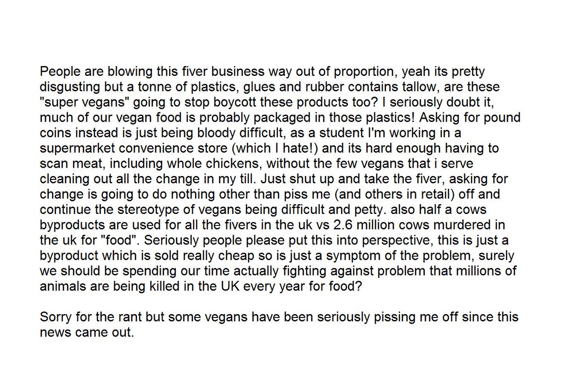 VeganLiberator's tweet image. #vegan #FivePoundNotes #bankofengland #VeganFiver #getafuckinggrip