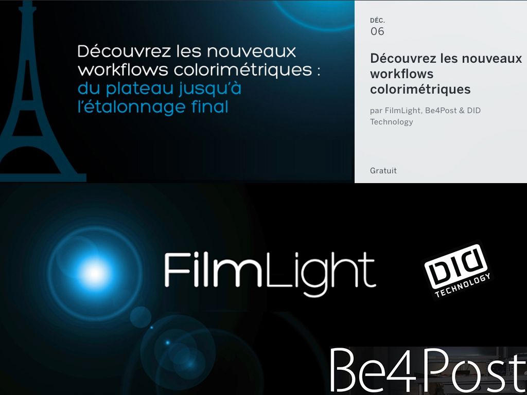 Mediakwest's tweet photo. Les nouveaux workflows colorimétriques en démo le 6 décembre avec @FilmLight,  @DIDTECH @Avid &amp; #Be4Post
https://t.co/9UHXc5k6CG https://t.co/jjRogIvzDf