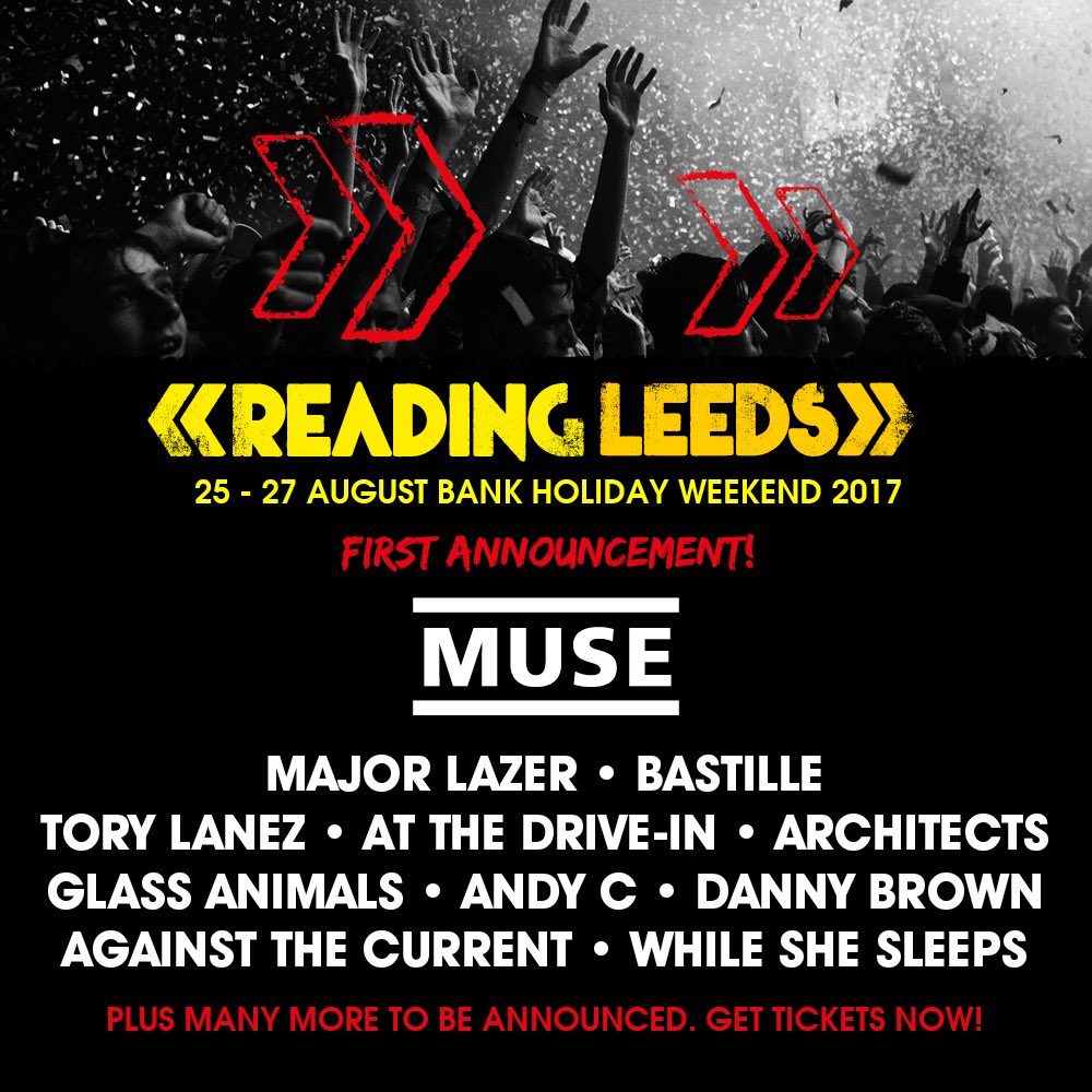 Graham Walker (@gw1962) on Twitter photo BREAKING: Stadium rock royalty Muse first headliners announced for #Leedsfest <a href="/OfficialRandL/">Reading & Leeds Fest</a> yorkshireeveningpost.co.uk/whats-on/break… BREAKING: Stadium rock royalty Muse first headliners announced for #Leedsfest <a href="/OfficialRandL/">Reading & Leeds Fest</a> yorkshireeveningpost.co.uk/whats-on/break…