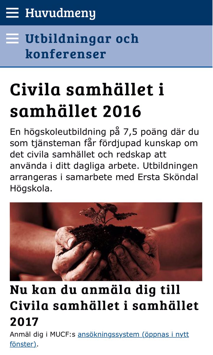 mucf_se's tweet photo. MISSA INTE kursen för dig som tjänsteman som ger fördjupad kunskap om #civsam &amp; redskap för ditt arbete. Läs mer: https://t.co/FmLi13mtUE https://t.co/N9iQByYOts