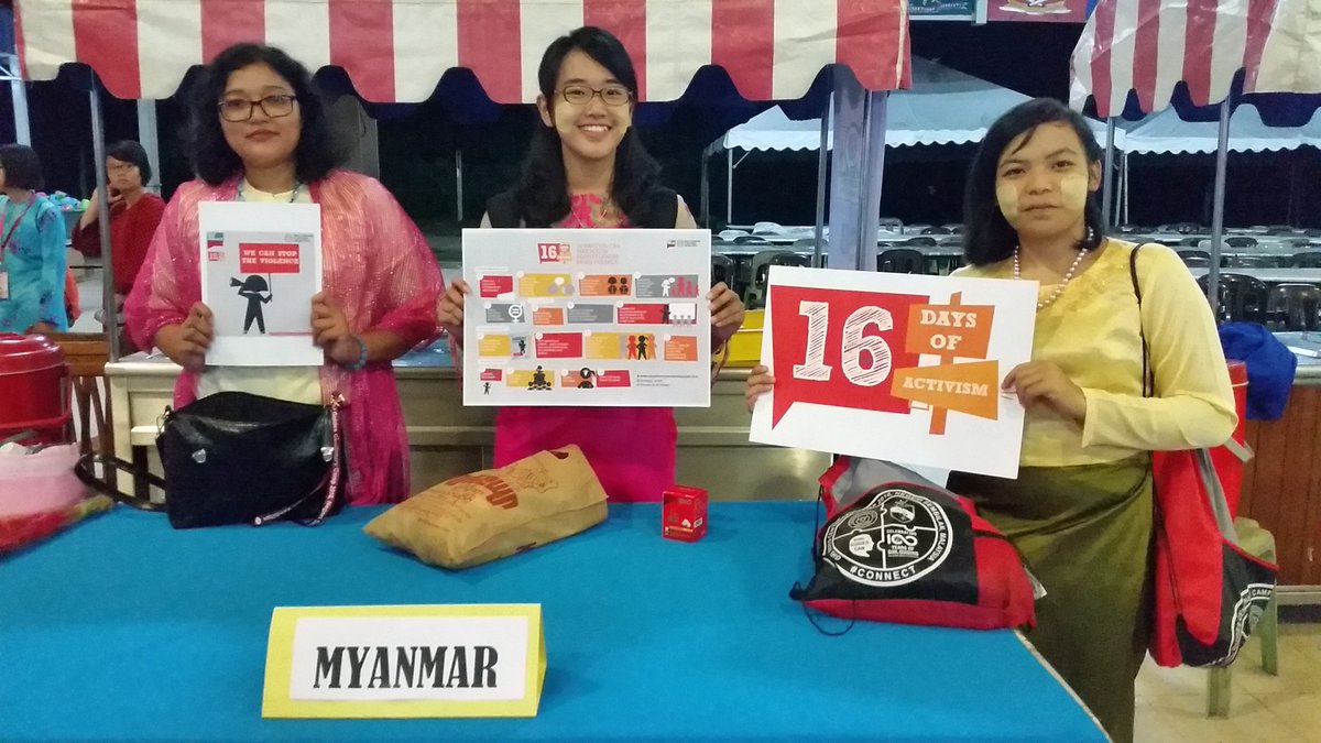 pputerimy's tweet photo. Myanmar #GirlGuides at #IGGCC2016 Centenary Camp support #16DaysOfActivism against Gender-based Violence #16days #16ways https://t.co/igfO71Bh1n