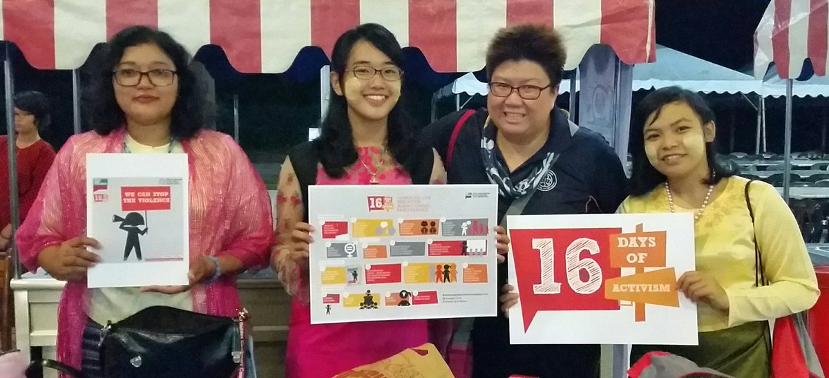 pputerimy's tweet photo. Myanmar #GirlGuides at #IGGCC2016 Centenary Camp support #16DaysOfActivism against Gender-based Violence #16days #16ways https://t.co/igfO71Bh1n
