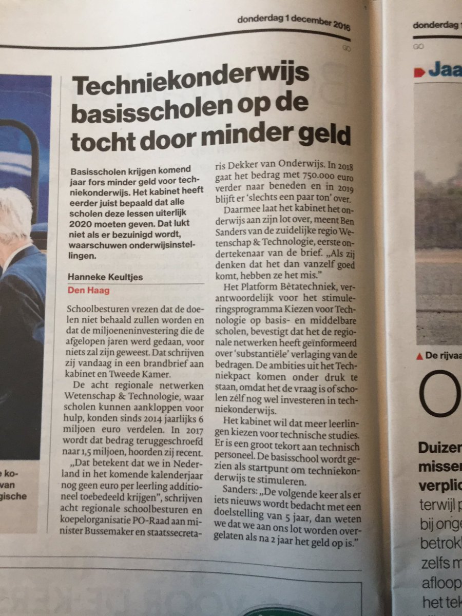 Dit kan toch niet waar zijn? We waren juist op weg om de techniek weer goed op de kaart te zetten. @rutte_mark @GeertHuizinga