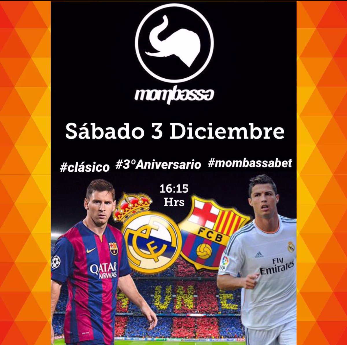 Disfruta del clasico con nosotros!! #mombassabet Te esperamos en Mombassa.