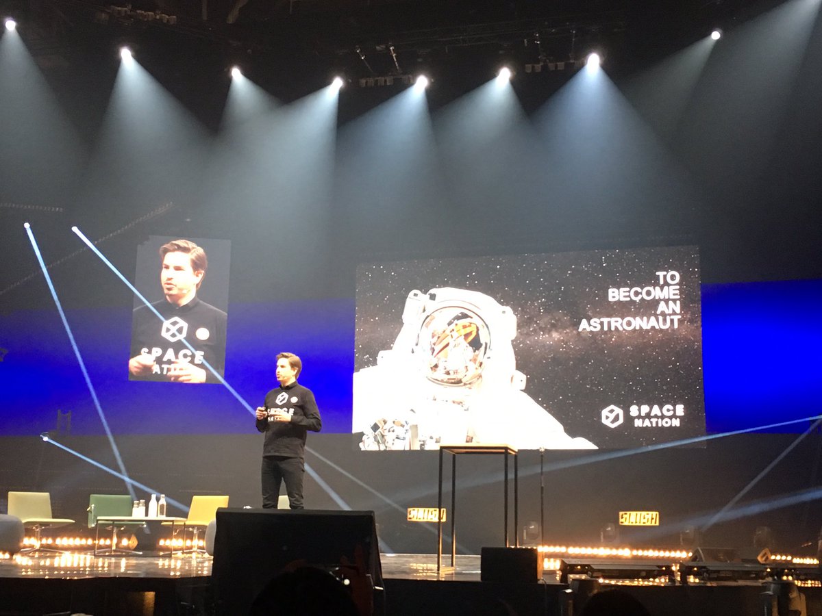n2_comms's tweet photo. Universal dream of becoming an #astronaut is finally coming true for everyone @spacenationorg @KalleVJ #slush16 https://t.co/5S3WuFRMuN