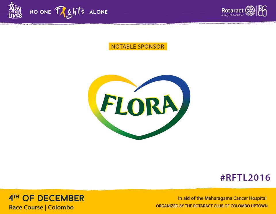 RFTL5k's tweet photo. Notable sponsor for #RFTL2016 Flora Sri Lanka
#RFTL #Rotaract3220 #NoOneFightsAlone https://t.co/rve0xS7z50