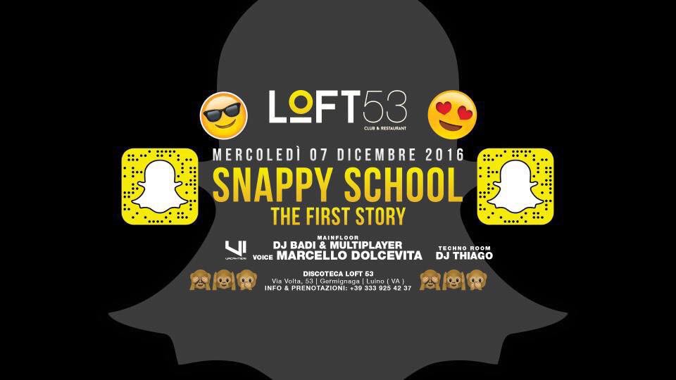 VACANTIERI's tweet photo. Γ arrivato il momento della nostra prima Storia: mercoledΓ¬ 7 dicembre siete tutti invitati al #LOFT53! Il nuovo format sarΓ : #SnappySchool π» https://t.co/2yb2S7yr9H