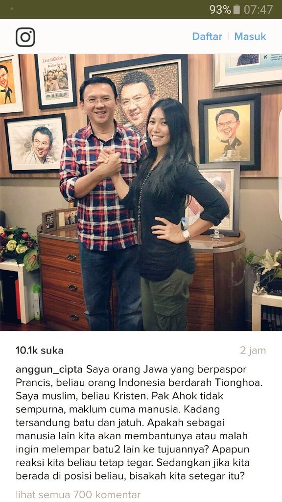 kangdede78's tweet photo. #BaperAhok mbak @Anggun_Cipta "Pak Ahok tidak sempurna cuma manusia biasa, kadang tersandung batu &amp; Jatuh, tapi ttp kuat."
#AhokYNWA https://t.co/qwooRuqHL2