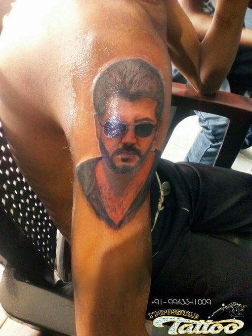 Tamil actor Thala Ajith  Amins Angel Tattoo  Piercing  Facebook