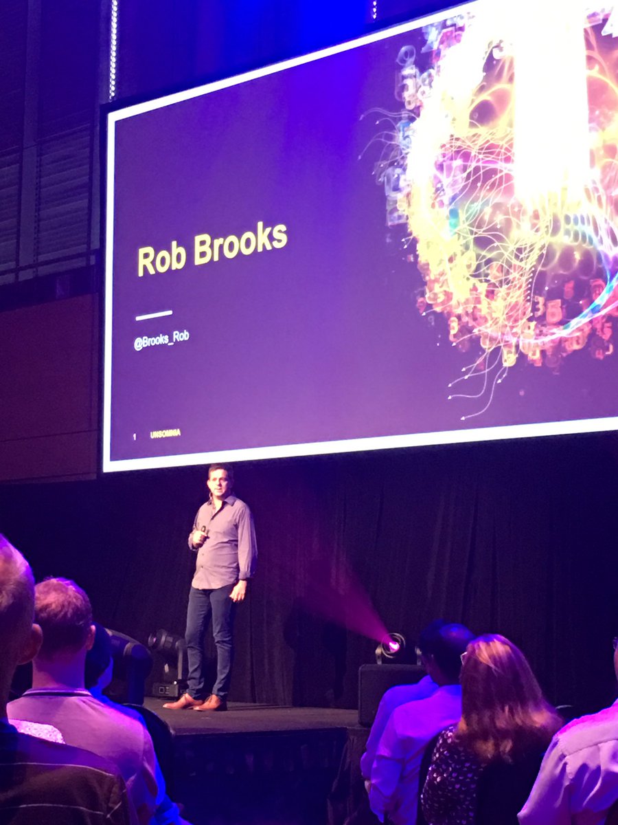 TeaganJoyGale's tweet photo. #UNSOMNIA kicks off with @Brooks_Rob speaking about life in the post-truth era #whatkeepsyouupatnight https://t.co/yPxflSZLN8