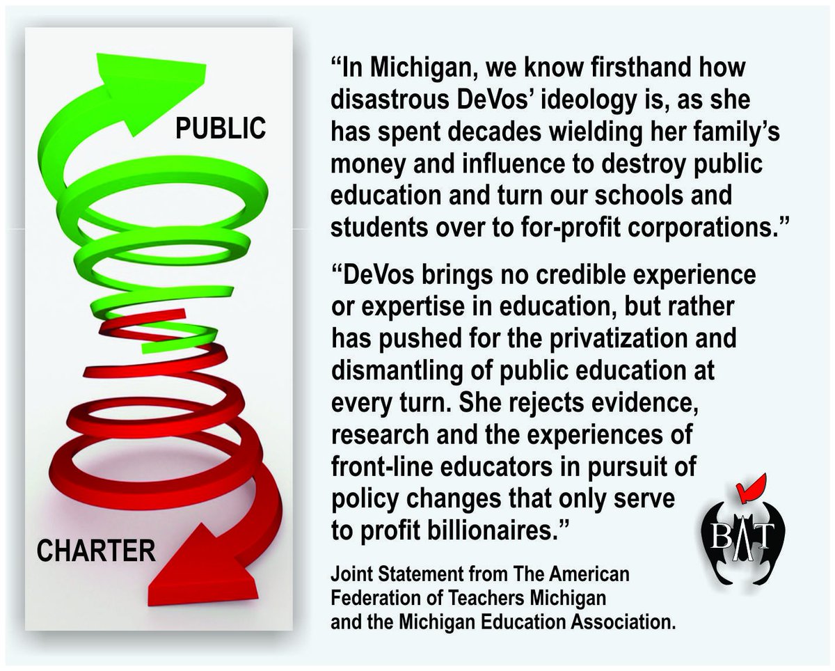 Billionaire #BetsyDeVos owns GOP in Mich. Now Killing Pensions in Lame Duck. freep.com/story/news/loc… <a href="/BadassTeachersA/">Badass Teachers Asso</a> #TBATs #NotMySOE