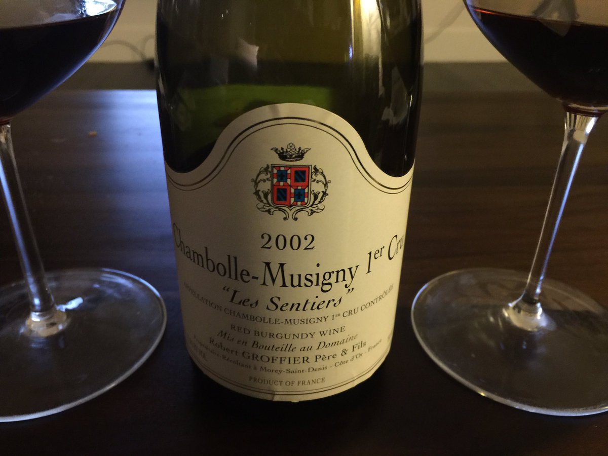 00 Wines website is live!!! Drinking '02 Groffier C-M Les Sentiers to celebrate. 00wines.com/home