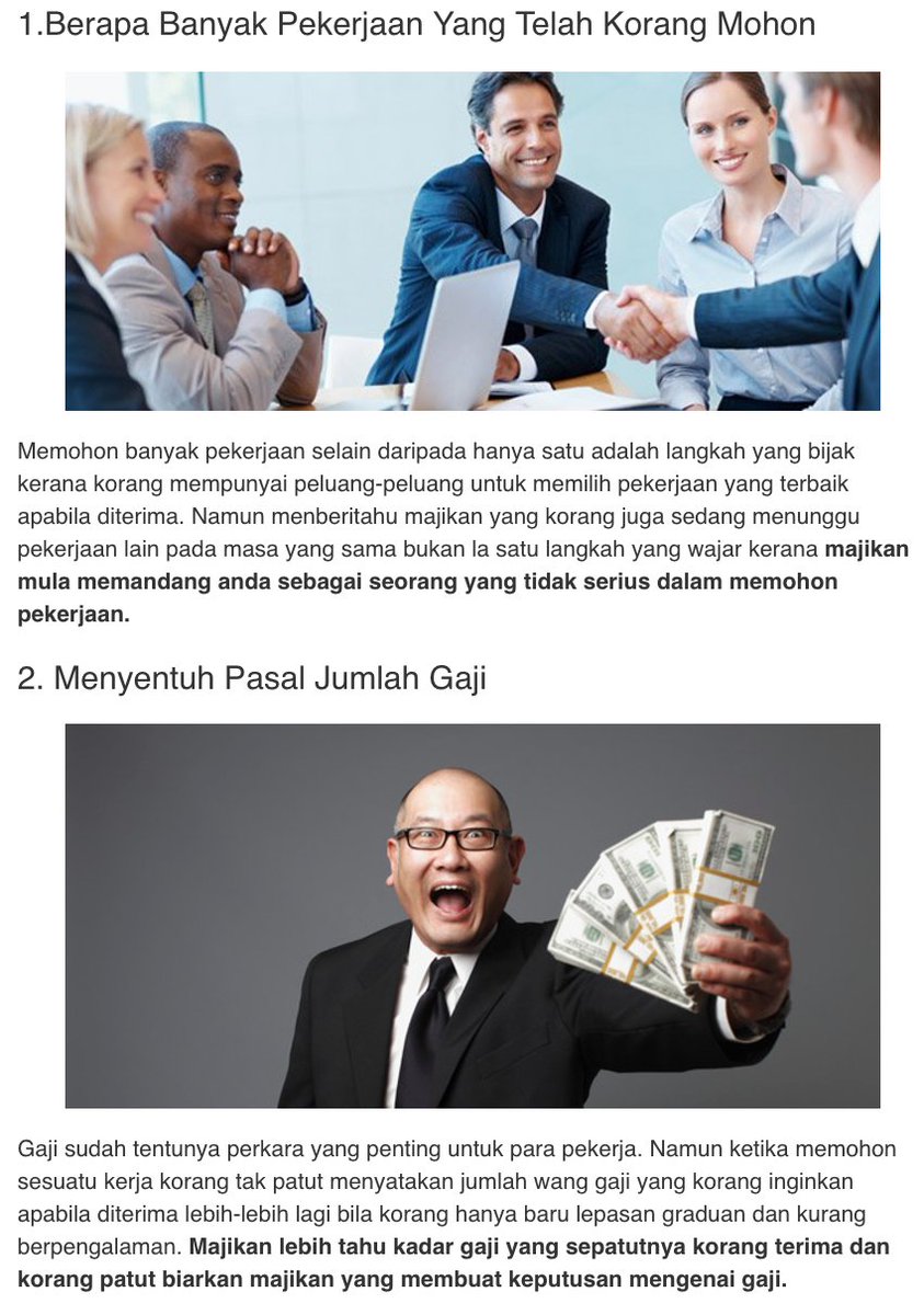 MauKerjaMY's tweet photo. Masa Temuduga Kerja, Jangan Dedahkan 6 Perkara Ni Depan Majikan! https://t.co/z8Z6raINxm