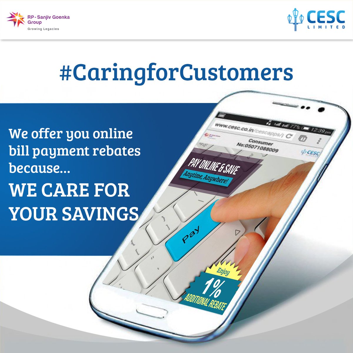 CESCLimited's tweet photo. Thatβs why, we provide rebates on online payments.
#CaringforCustomers #OnlinePayment #OnlineBillPayment https://t.co/5LYWLGAuB9