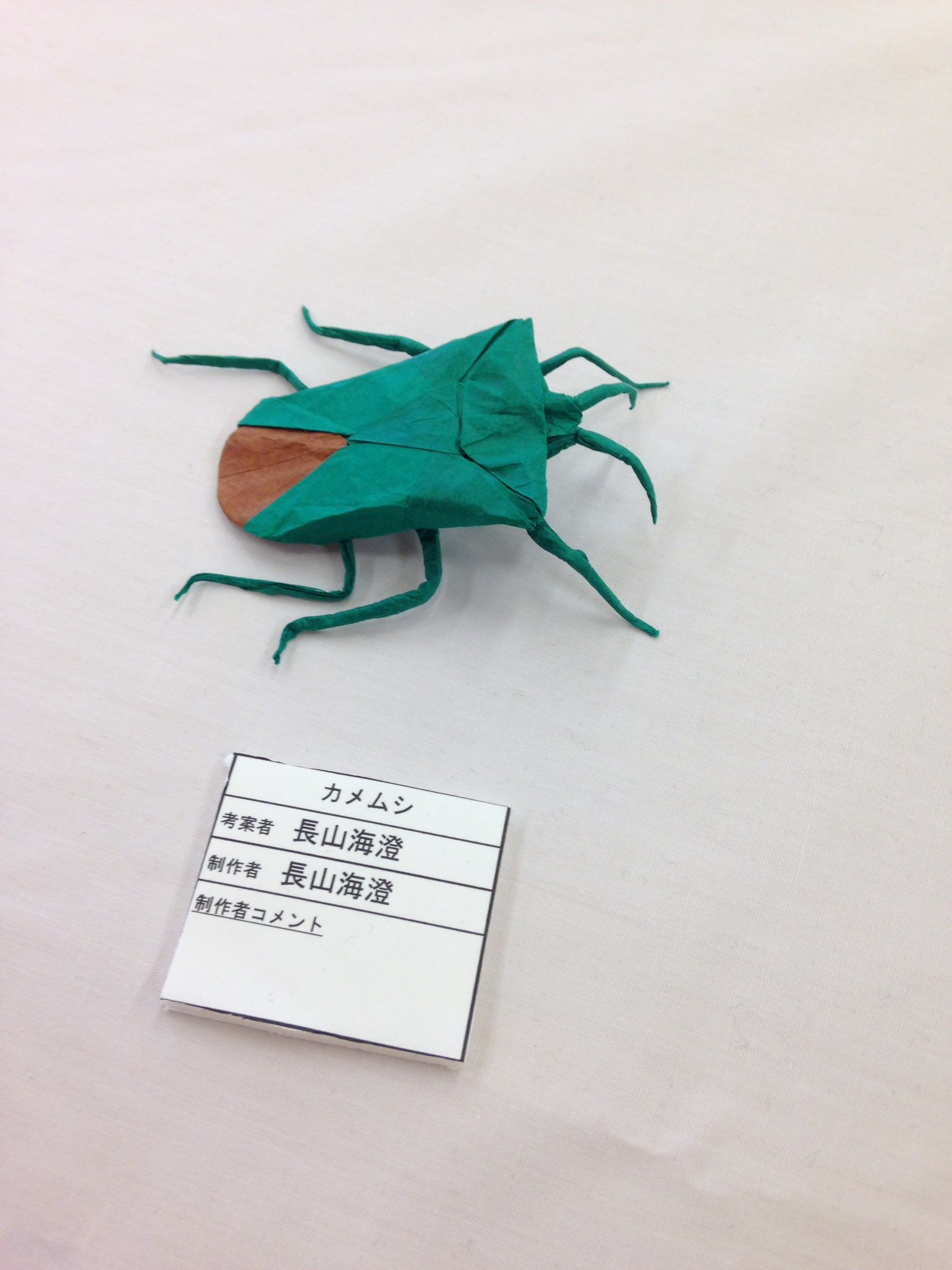 長山海澄 Kaito 7作目 直方体ユニット 7 5cm四方普通折り紙 8 写真だと汚くてわかりにくいけど パーツごとに違う模様つけてある もう少し良い紙で綺麗に折りたかったけど時間なかったから勘弁 魚の基本形から簡単に折れるから興味ある人は是非遊んで