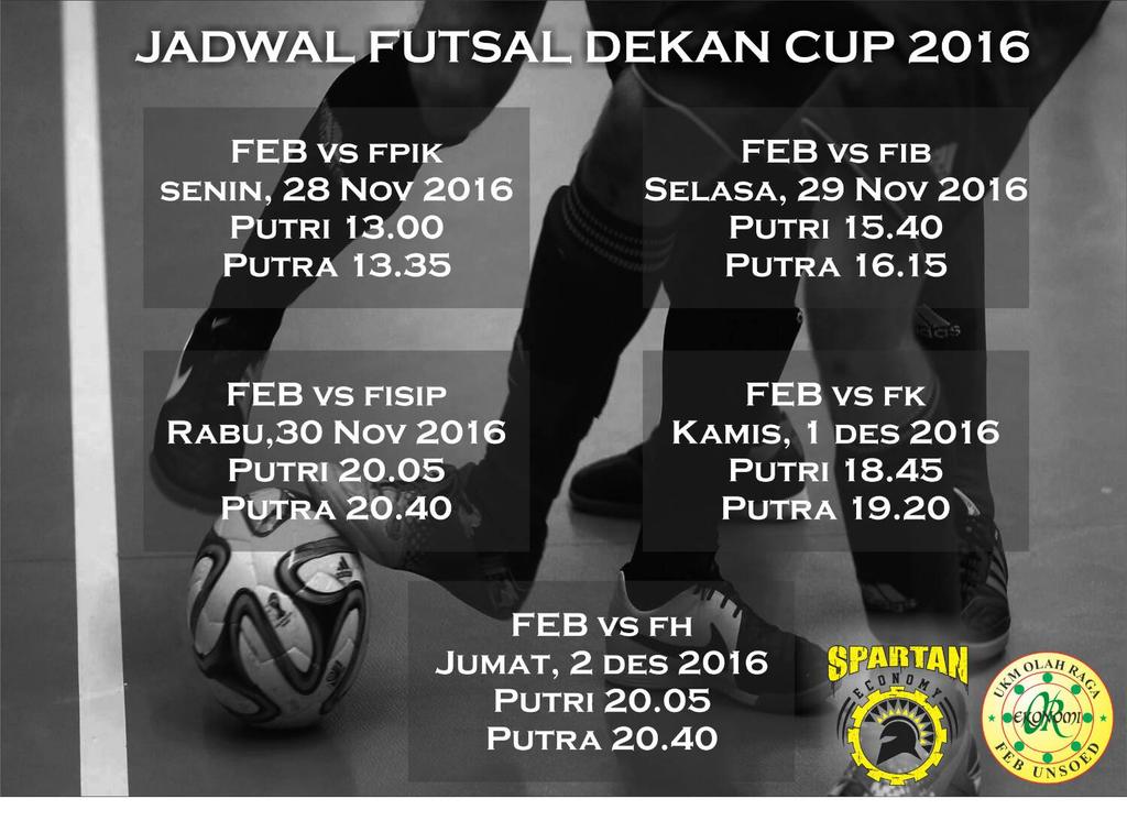 Pertandingan hari ini
FEB vs FK
@ score dukuhwaluh
Ayoo ramaikan tribun Spartan!!!!