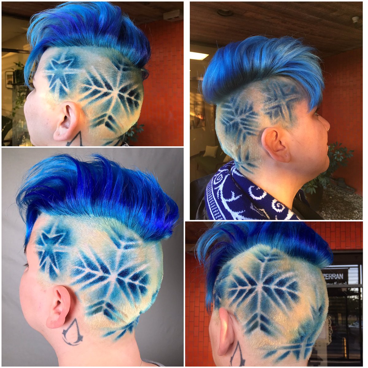 kimakazehair's tweet photo. Snowflakes ❄️️winter❄️stars #rusk #deepshinedirect #babylisspro  #tattoo #hairtattoo #hair #barber @ruskhaircare @BaBylissPROUSA https://t.co/ImozNZQg6l
